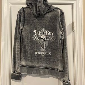Women’s sick boy motorcycle zip up hooded jacket
